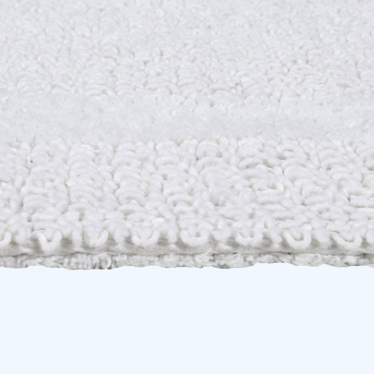 BADEMATTE 70/120 cm, 100% Baumwolle, wendbar - Weiß, Textil (70/120cm) - Homescapes