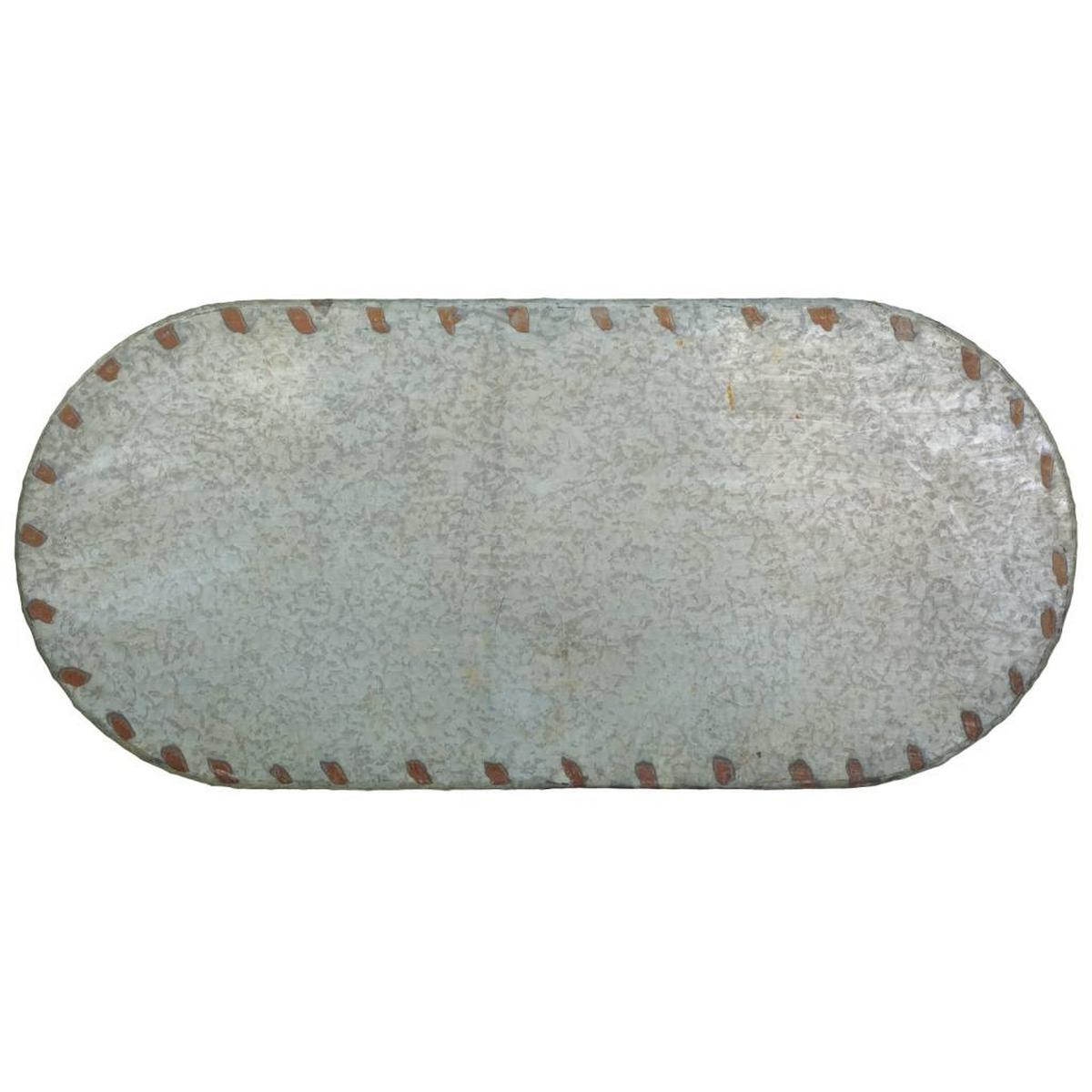 BEISTELLTISCH aus Metall, grau, 121x65x52cm - Grau, Metall (65/120.5/52cm) - Wanderlust