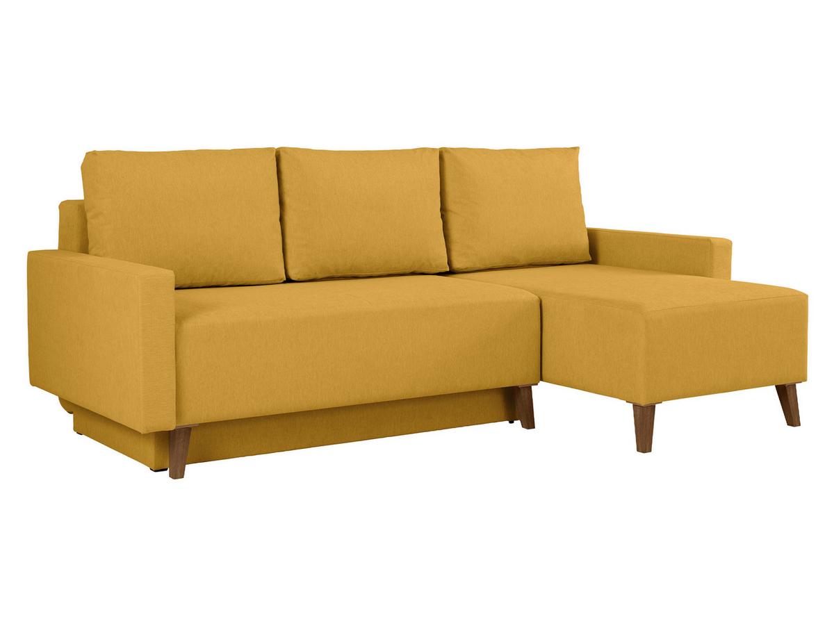 ECKSCHLAFSOFA Oviedo - Gelb, Holz/Kunststoff (225/140cm) - MIRJAN24