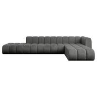 ECKSOFA modulares Sofa Zuvon-L2 - 387x177x70 cm Dunkelgrau - Dunkelgrau, Holzwerkstoff/Textil (387/177cm) - ALTDECOR
