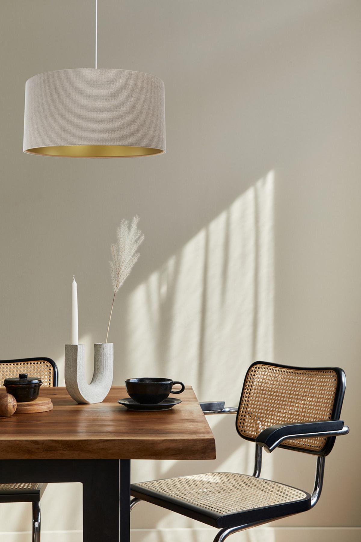 HÄNGELEUCHTE Beige 60/30 cm - Beige/Goldfarben, Kunststoff (60/0.8/30cm) - ONZENO