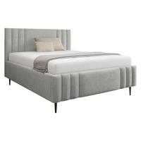 POLSTERBETT Ribo Leg - Schwarz/Grau, Holz/Textil (160/200cm) - MIRJAN24