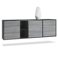 SIDEBOARD Cuba Türen in Avola-Anthrazit - Anthrazit, Holzwerkstoff (182/53/35cm) - Vladon