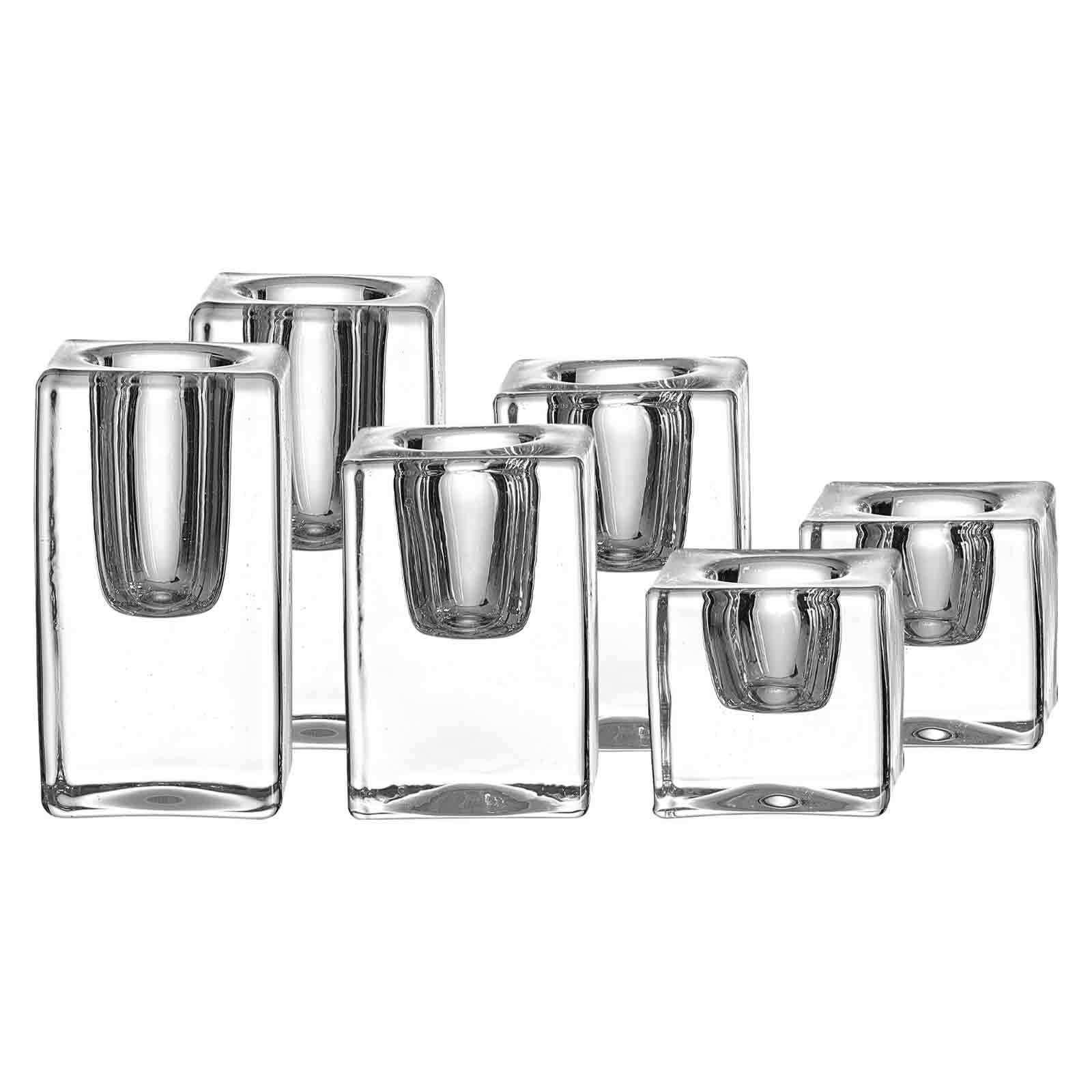 KERZENHALTER Candela transparent 4 / 6 / 8 cm 6-tlg. - Transparent, Glas (2/2/2cm) - Ritzenhoff Breker