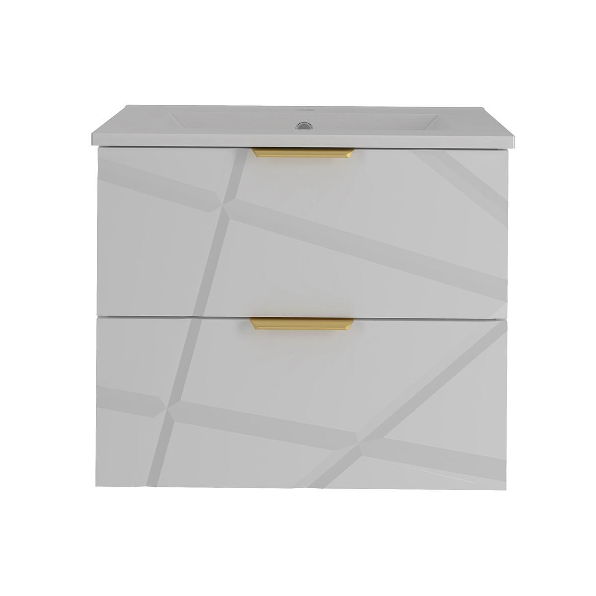 WASCHTISCH 60cm Aurora Weiß - Weiß, Holzwerkstoff (60/50/45.8cm) - Petits-meubles
