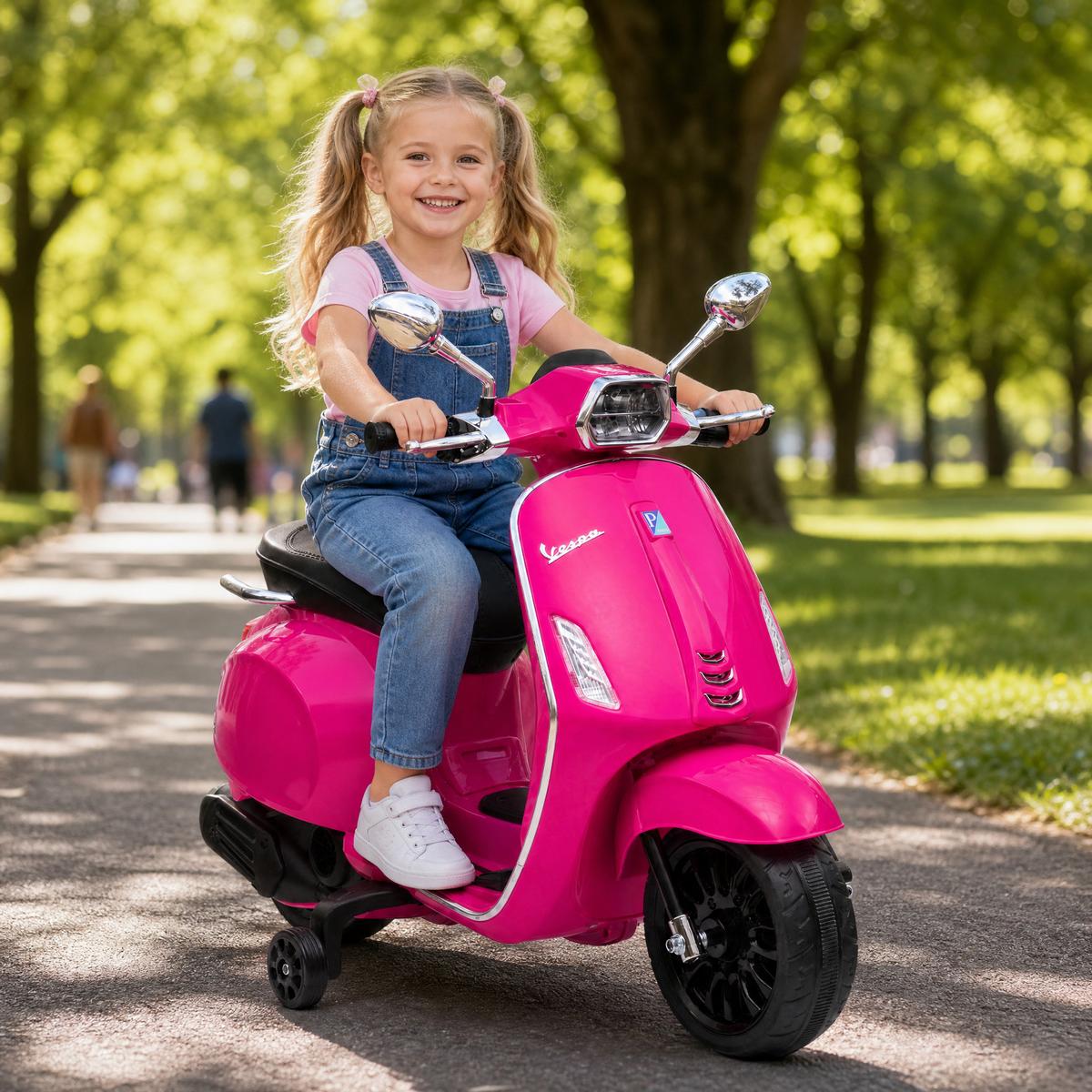 KINDER-ELEKTRO-MOTORRAD Kunststoff Metall Rosa - Rosa, Kunststoff (107/47/73cm) - AIYAPLAY