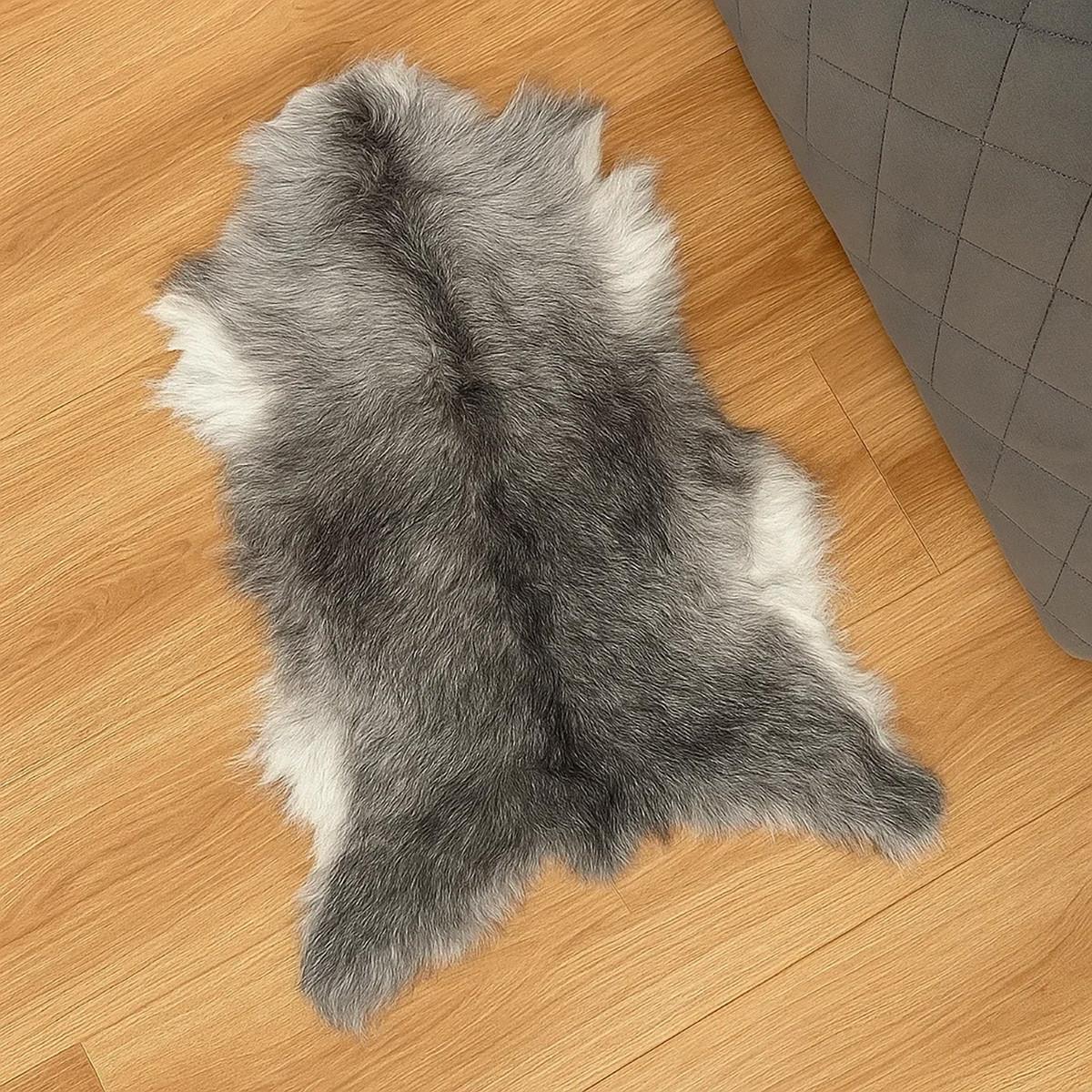 FELL Zickelfell Naturgrau ca. 30/40 cm, 5 Stück - Naturfarben/Grau, Fell (30/40cm) - Provellus