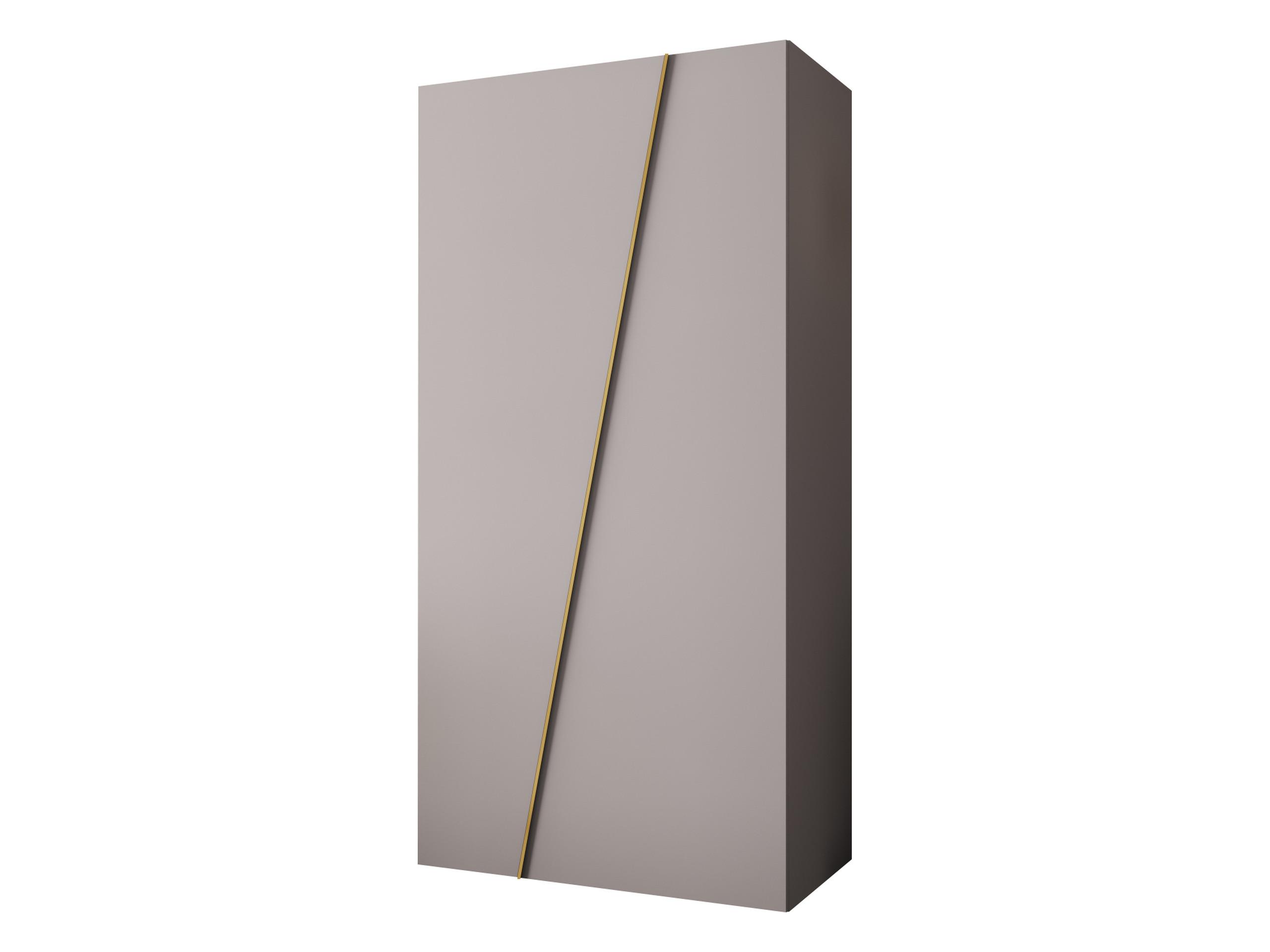 DREHTÜRENSCHRANK Zen 100 cm - Kaschmir/Goldfarben, Holzwerkstoff/Kunststoff (100/202/50cm) - MIRJAN24