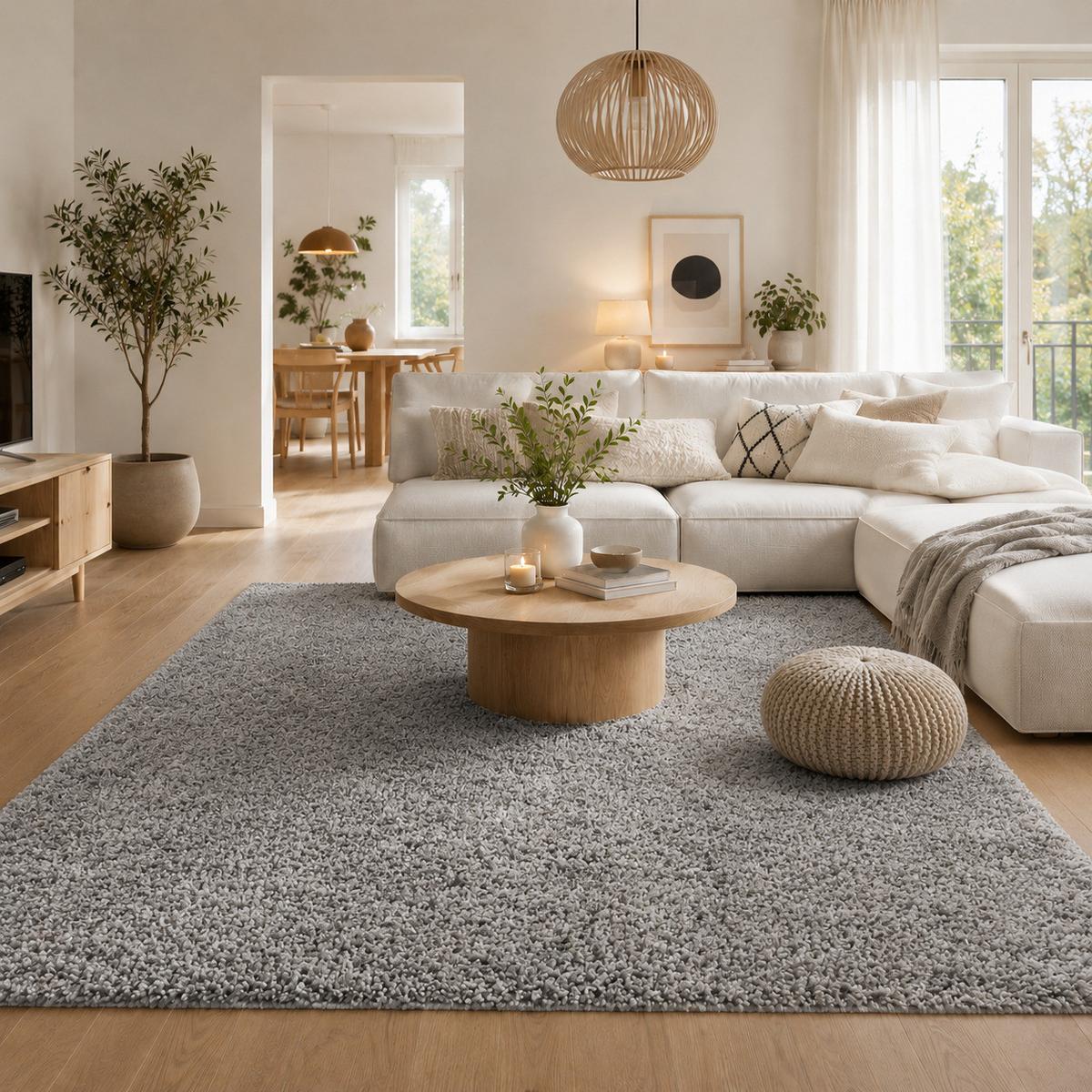 HOCHFLOR LANGFLOR TEPPICH ALOHA - Grau, Textil (80/150cm) - Pergamon