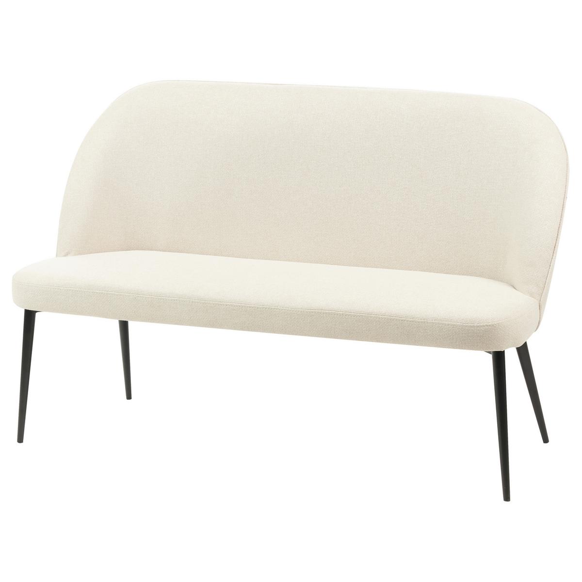 2-SITZER-KÜCHENSOFA hellbeige Osby - Beige/Schwarz, Textil (130/85/49cm) - Beliani
