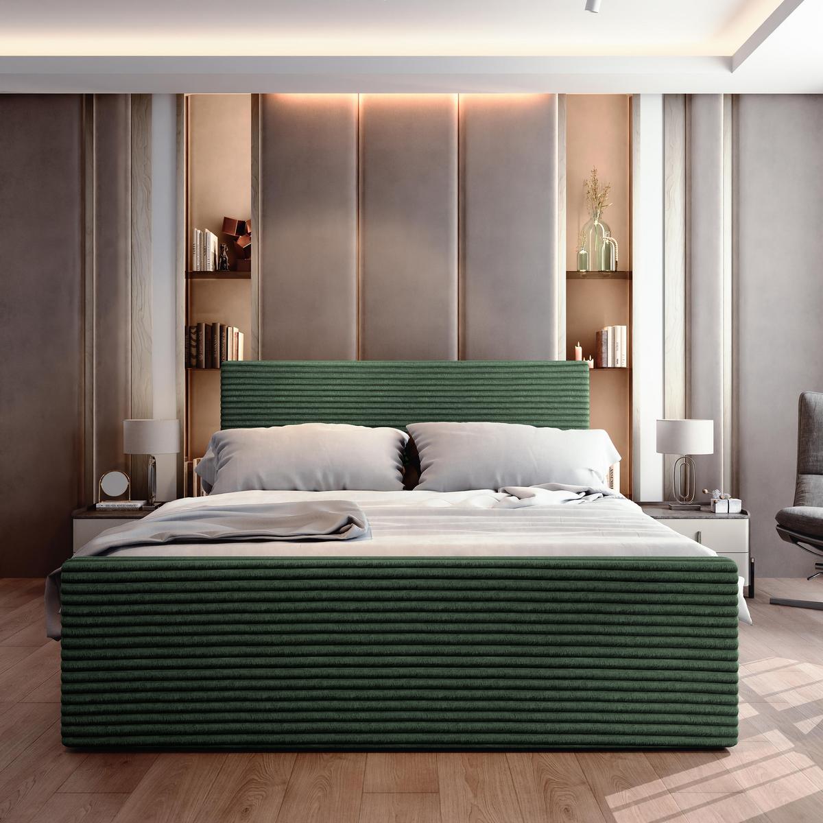 BOXBETT BRENTO 180x200 cm mit Matratze und Topper - Creme - Creme, Holz (180/200cm) - MASSENO