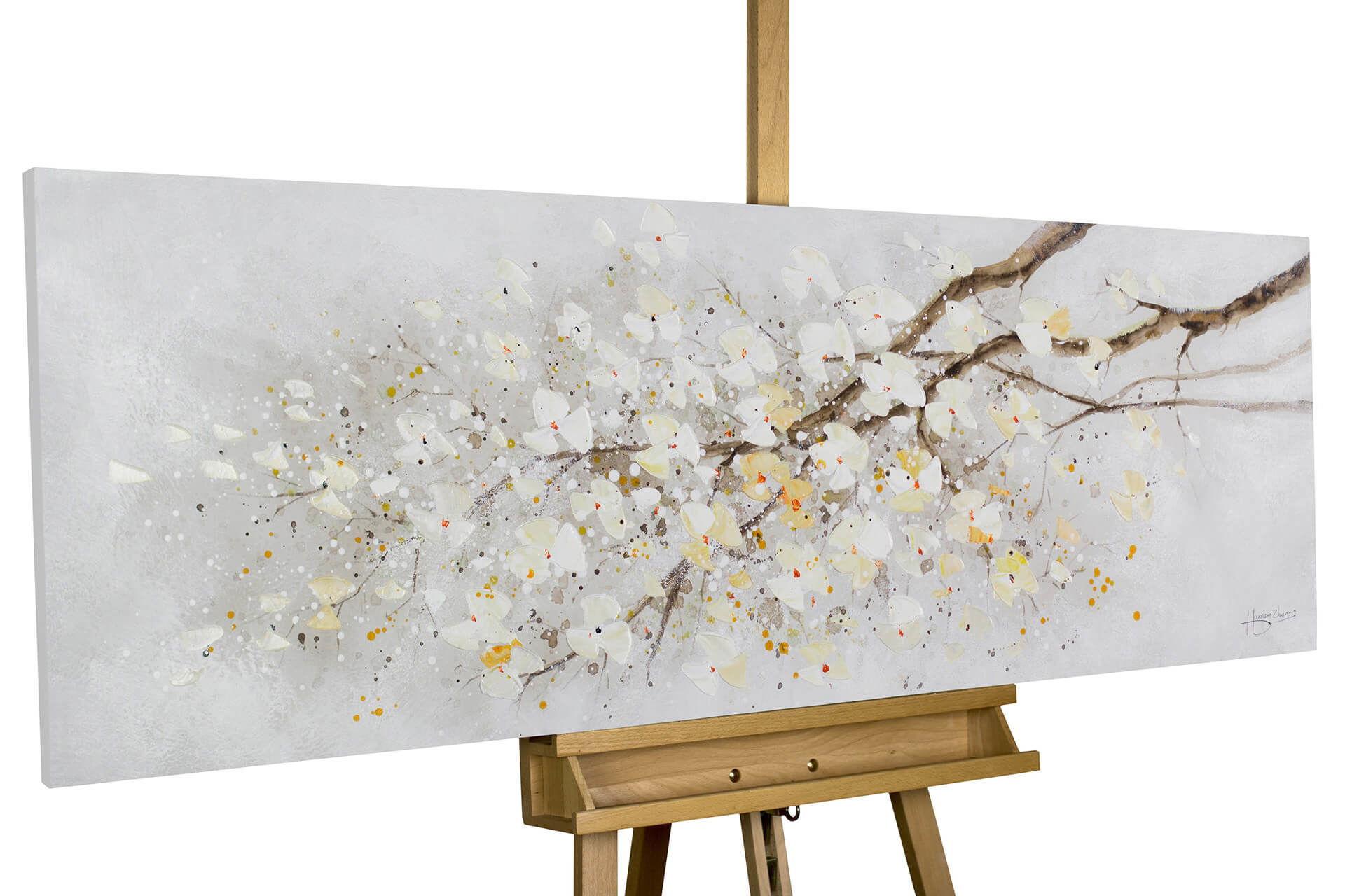 ÖLGEMÄLDE 150/50 cm - Weiß, Holz/Textil (150/50cm) - KUNSTLOFT