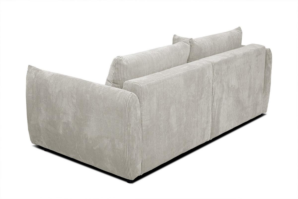 SOFA TAUER 3-Sitzer, weiß - Schwarz/Weiß, Holzwerkstoff/Kunststoff (112/84/206cm) - Wozimo