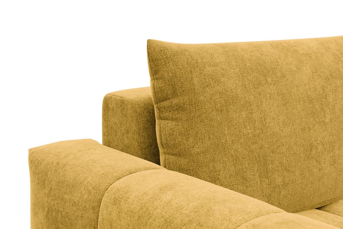 ECKSOFA VERONA 3-Sitzer rechts, Gelb - Gelb/Schwarz, Holz/Textil (224/173cm) - Courtois Laville
