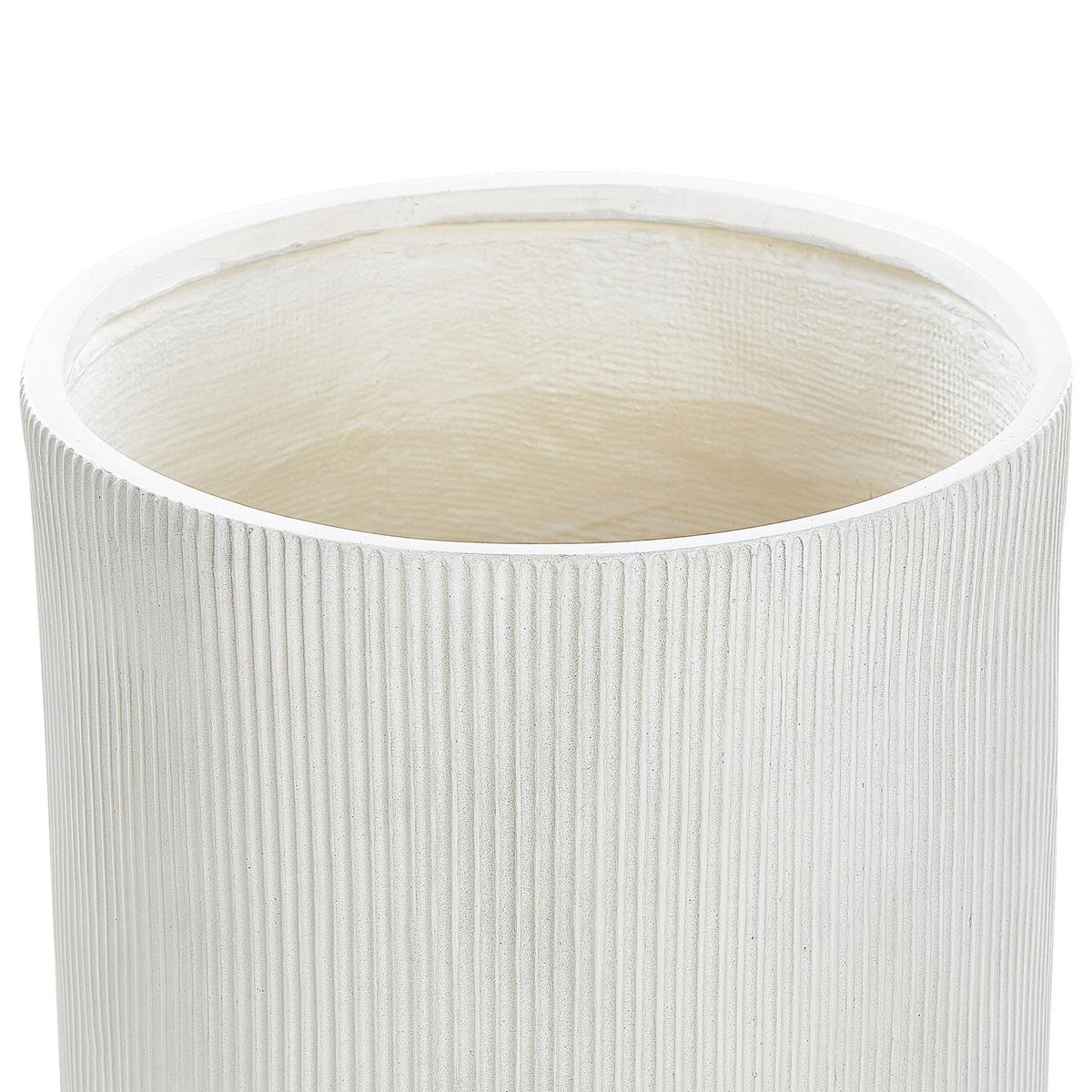 BLUMENTOPF Weiß Oreoi - Weiß, Naturmaterialien (55cm) - Beliani