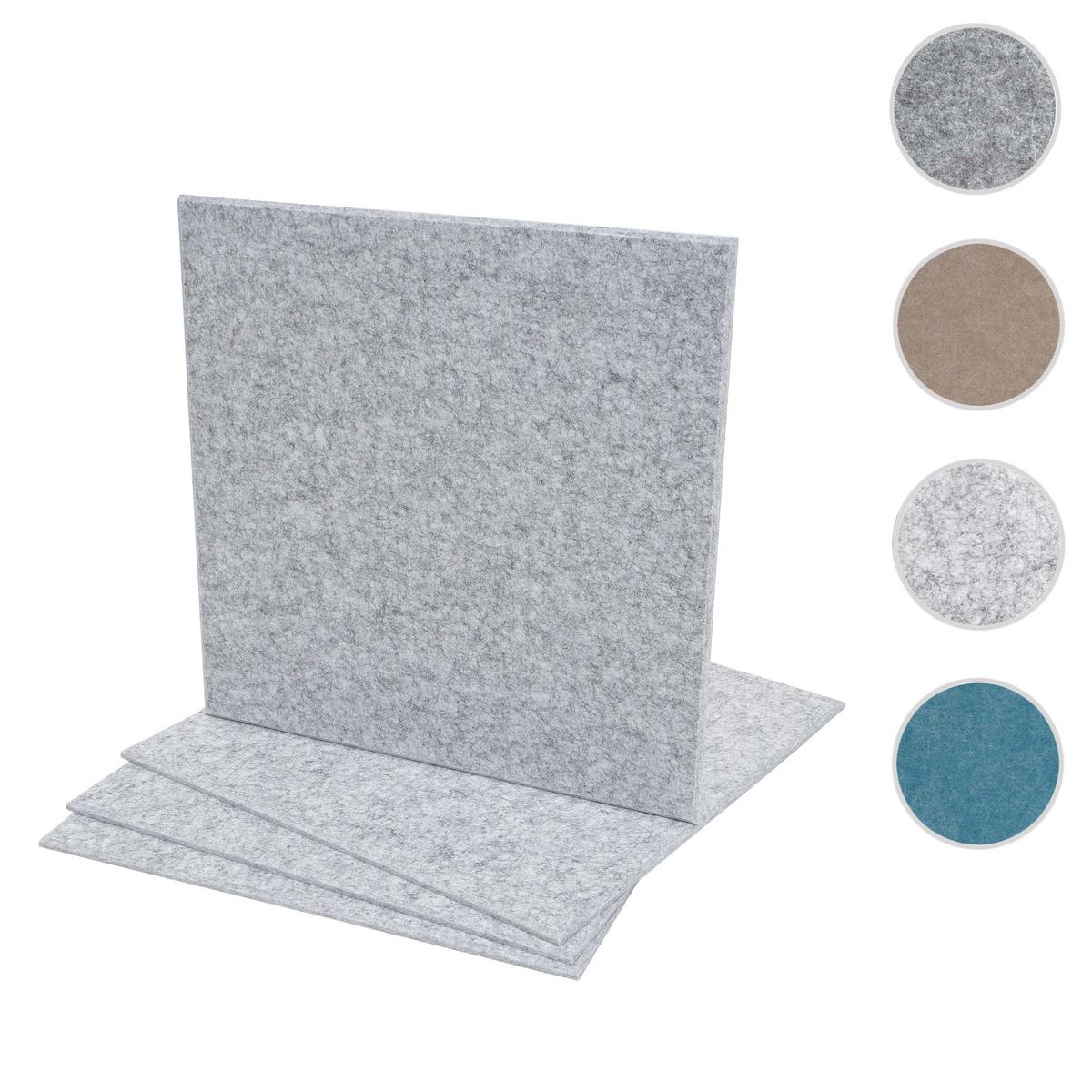 AKUSTIKWANDPANEEL Hellgrau Komplett-Set - Hellgrau, Textil (50/50/1cm) - MCW