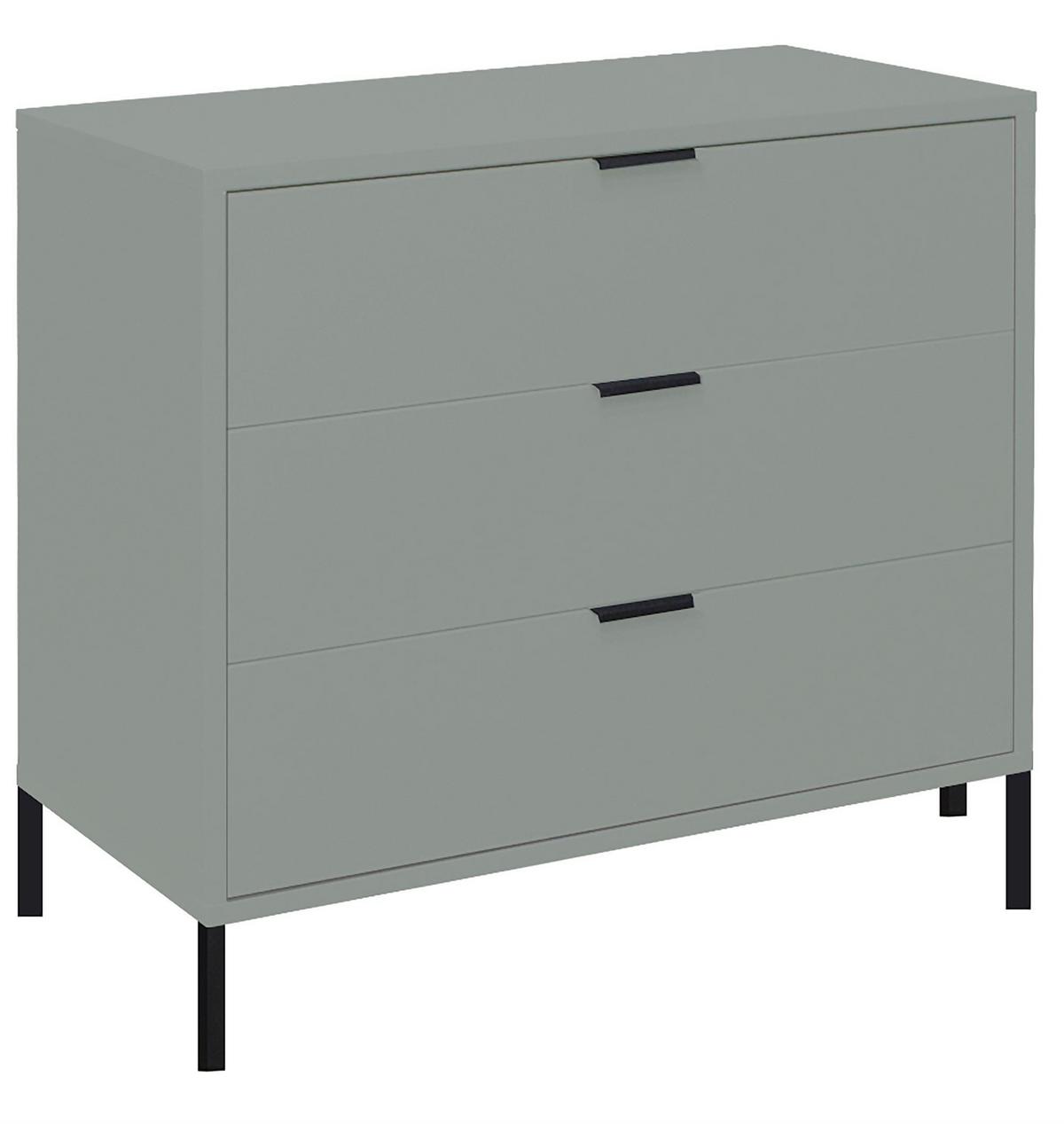 KOMMODE Erna 81x45x82 Pinie Green matt Lack - Grün, Holzwerkstoff (81/82/45cm) - 58aufmkessel