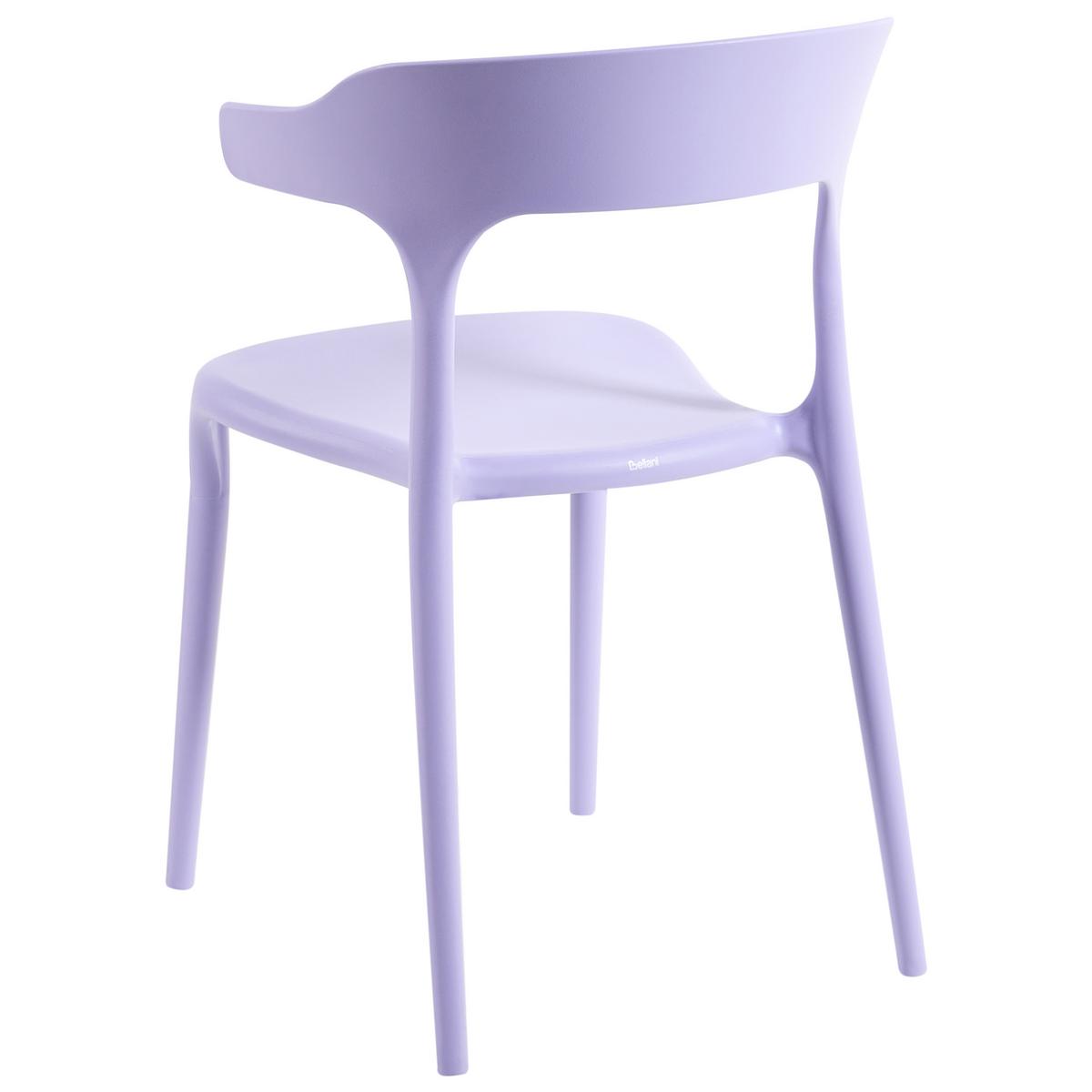 GARTENSTUHL 4er-Set Violett Gubbio - Violett, Kunststoff (50/76/49cm) - Beliani