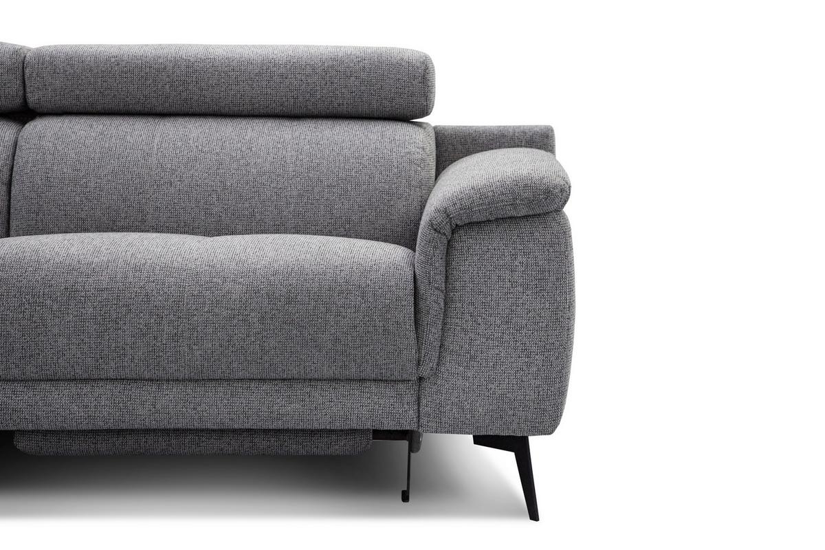 ECKSOFA FIERO 5-Sitzer mit 1 Relaxfunktion, grau - Grau, Holzwerkstoff/Textil (228/290cm) - Wozimo