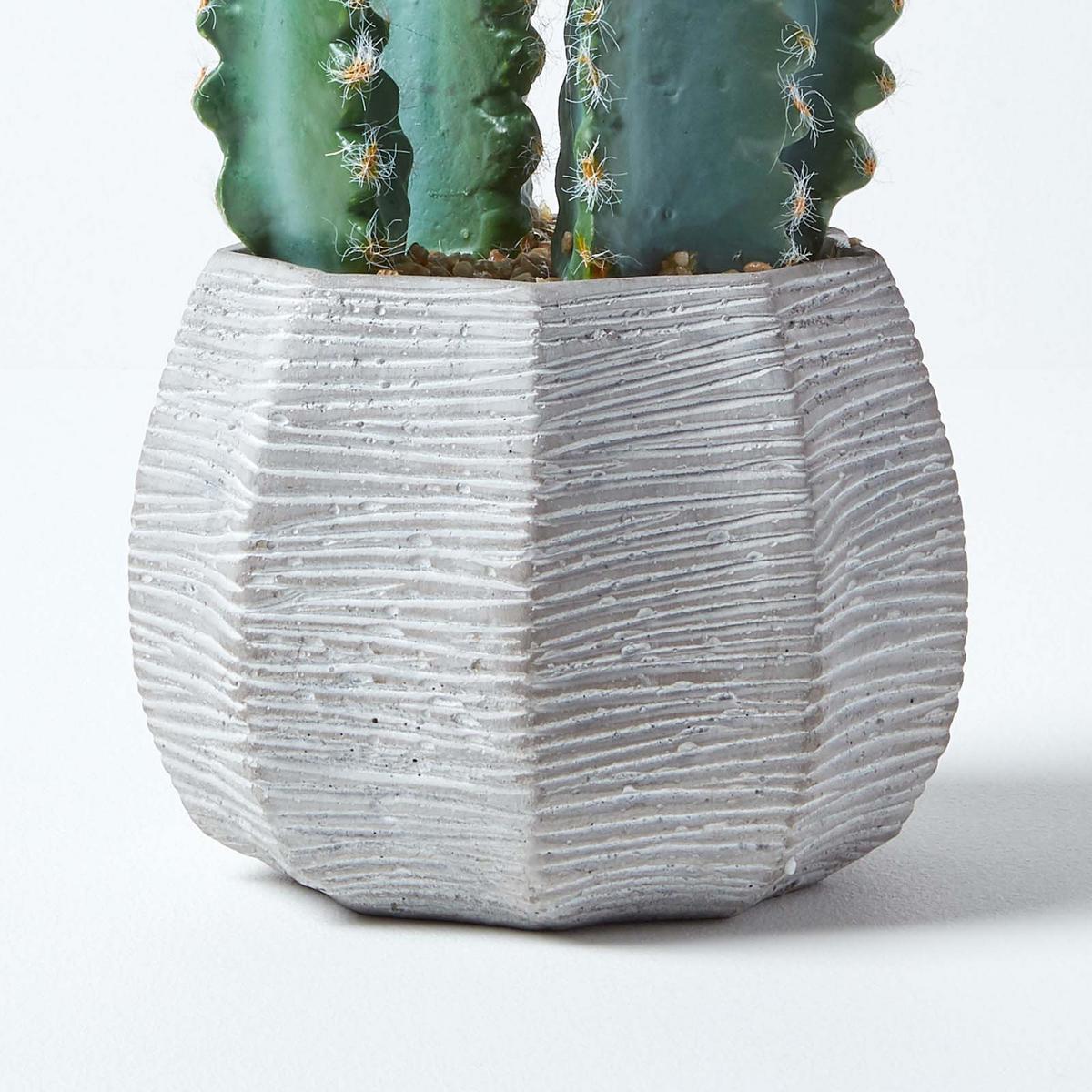 KUNSTPFLANZE Kaktus im Deko-Topf, 49 cm - Grün, Kunststoff (49cm) - Homescapes