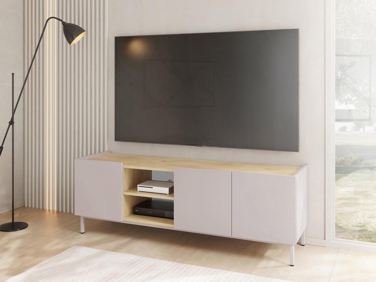 TV-SCHRANK System 77 - Kaschmir, Holzwerkstoff/Metall (153/55/44cm) - MIRJAN24