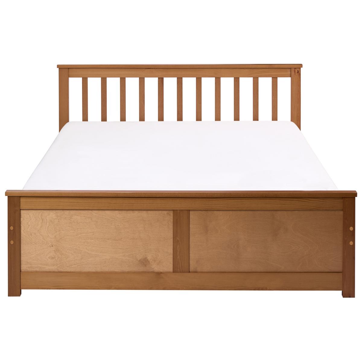 BETT mit Lattenrost 140/200 cm Kiefernholz Braun Olendon - Braun, Holz (140/200cm) - Beliani