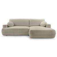 ECKSOFA Fuerro Hellbraun Strukturstoff - Hellbraun/Schwarz, Kunststoff/Textil (168/260cm) - Selsey