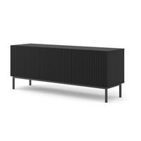 TV LOWBOARD Schwarz, Schwarz, Schwarz 150/58/42 - Schwarz, Holzwerkstoff (150/58/42cm) - RAUMHIRSCH FURNITURE