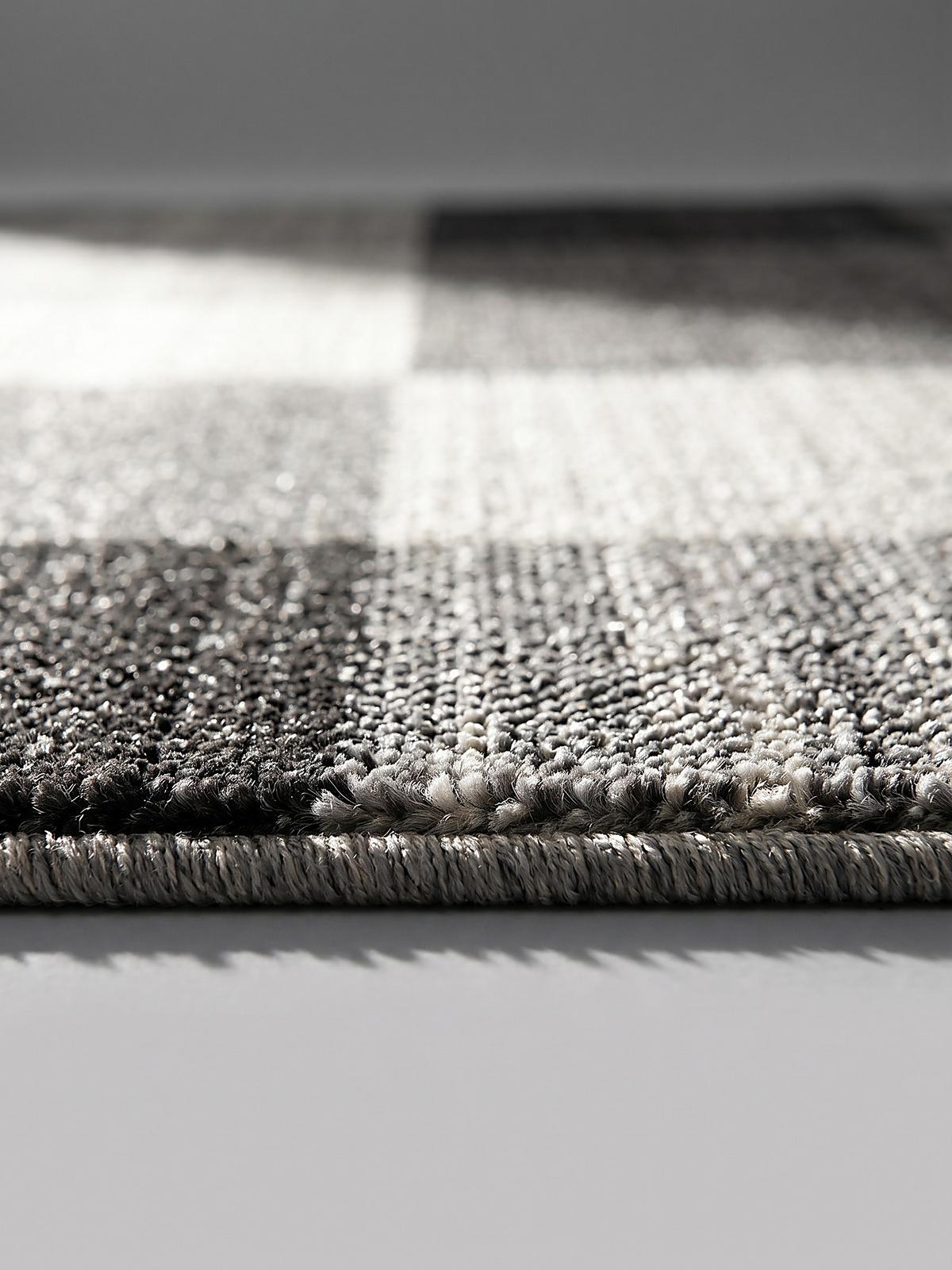 TEPPICH Niederflor Patchwork THUR Polypropylen Grau 80 x 140 cm - Grau, Textil (80/140cm) - KADIMA DESIGN