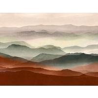 VLIESTAPETE Rot 371/280 cm - Rot/Grün, Textil (371/1cm) - KUNSTLOFT
