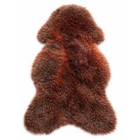 SCHAFFELL Premium Lammfell Natur ungeschoren weiche Wolle Lava dyed ca. 135 cm - Rotbraun, Fell (75/135cm) - Provellus