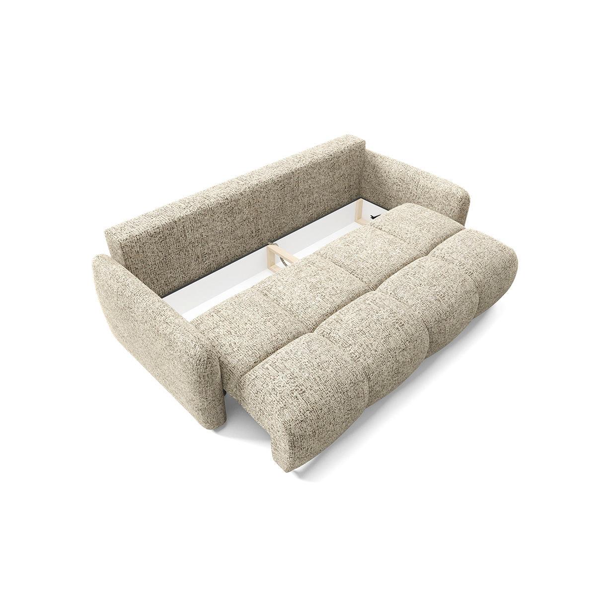 SOFA Vittoria 3 Sitzplätze Beige meliert - Beige, Holz (236/95/121cm) - Petits-meubles