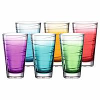 TRINKGLÄSER Vario Struttura Bunt 280 ml 6er Set - Multicolor, Glas (0.001L) - Leonardo Living
