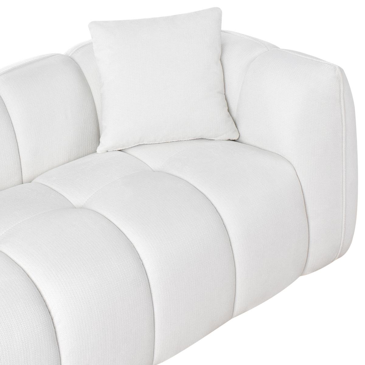 2-SITZER-SOFA Stoff Cremeweiß Ness - Creme, Textil (170/68/85cm) - Beliani