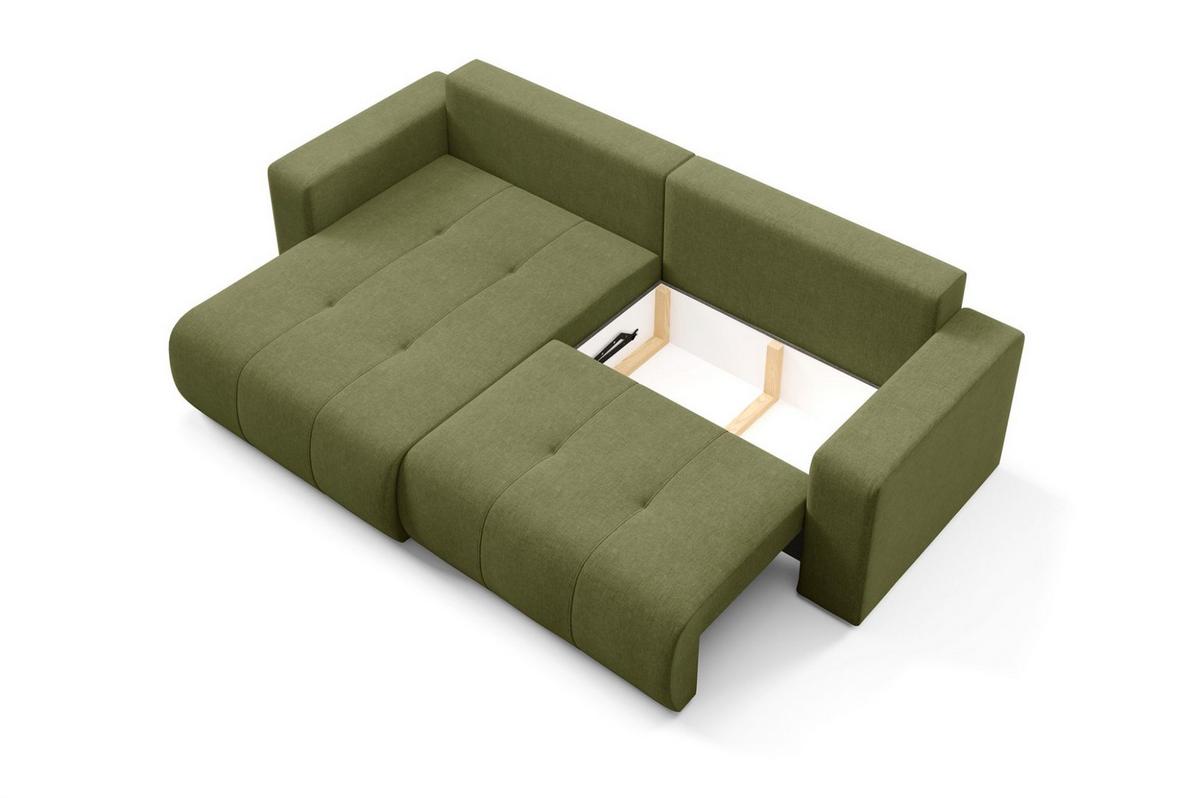ECKSOFA Augusto - Grün, Holzwerkstoff/Textil (244/149cm) - Fun Möbel