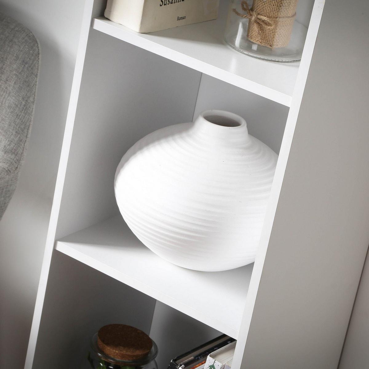MÖBEL mit 4 Fächern 31,1/29,5/122,5 cm - Weiß, Holzwerkstoff (29.5/122.5/31.1cm) - Calicosy