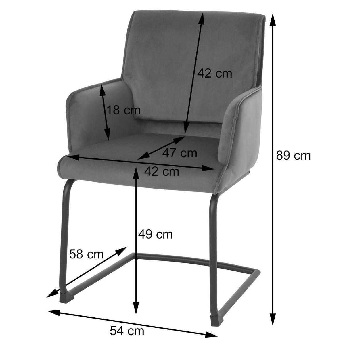 FREISCHWINGER Grau - Dunkelgrau/Grau, Textil (54/89/58cm) - MCW