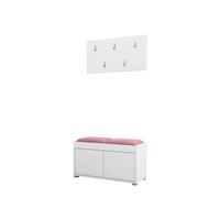 GARDEROBEN-SET Gesita VII - Silberfarben/Weiß, Holzwerkstoff/Kunststoff (84/45/35cm) - MIRJAN24