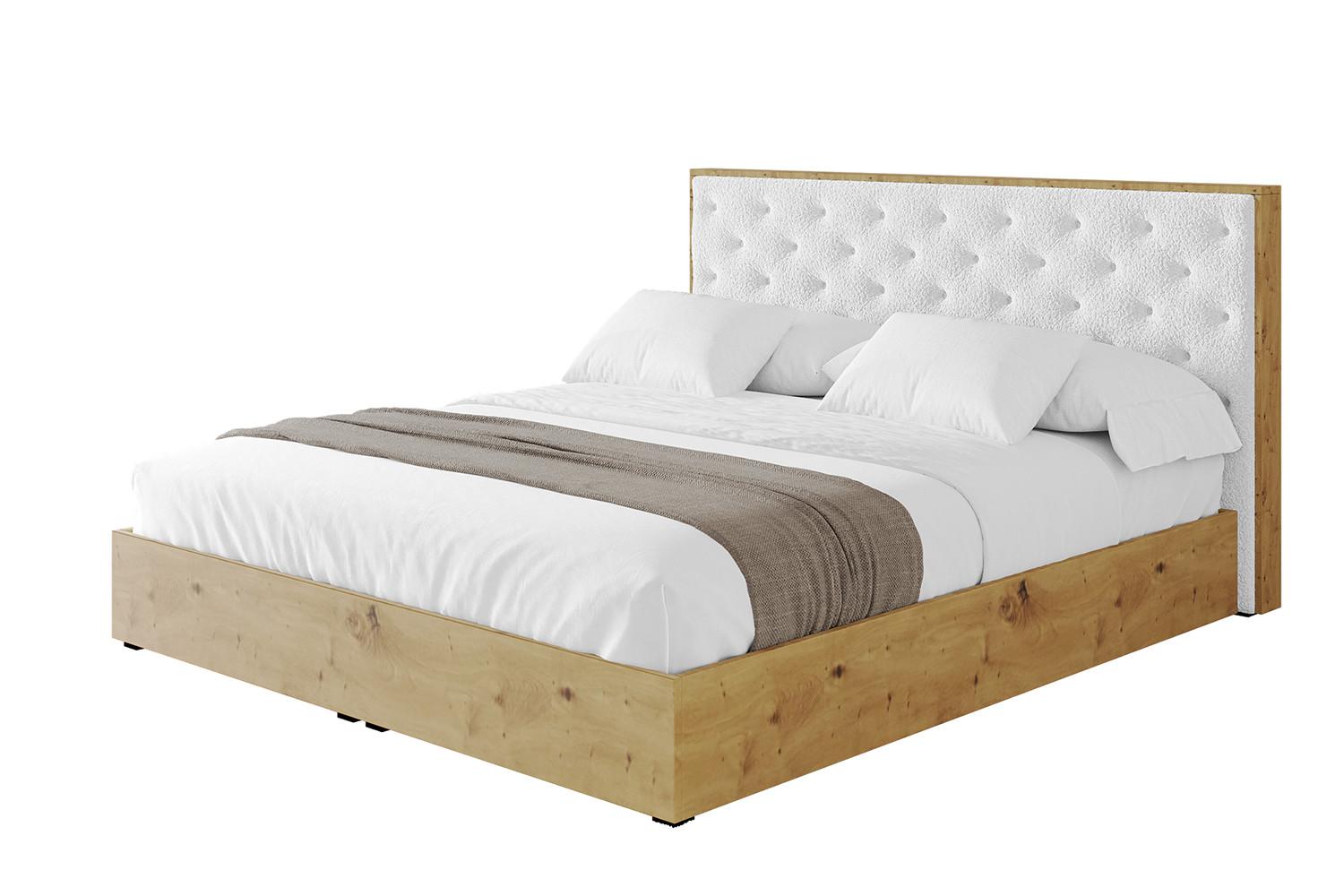 POLSTERBETT mit Bettkasten und Lattenrost, Boxbett ohne Matratze - ENZO3 180x200 Weiß - Weiß, Holzwerkstoff/Textil (180/200cm) - ALTDECOR