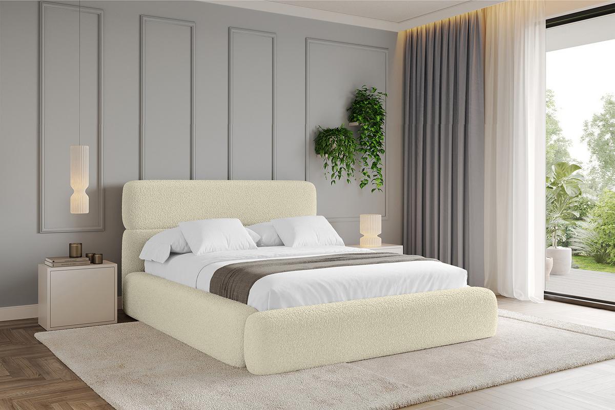 POLSTERBETT mit Bettkasten und Lattenrost, Boxbett ohne Matratze - ENORA 180x200 Beige - Taupe, Holzwerkstoff/Textil (180/200cm) - ALTDECOR