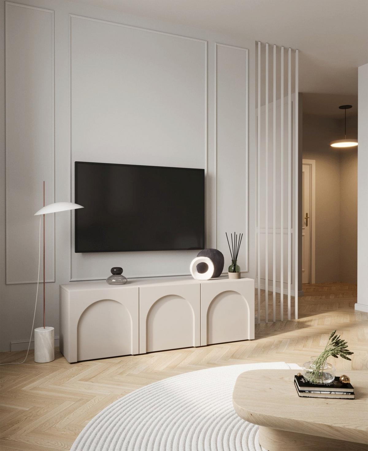 TV-LOWBOARD Arkadia Kaschmirgrau 150 cm - Taupe/Kaschmir, Holzwerkstoff (150/49/35cm) - Selsey