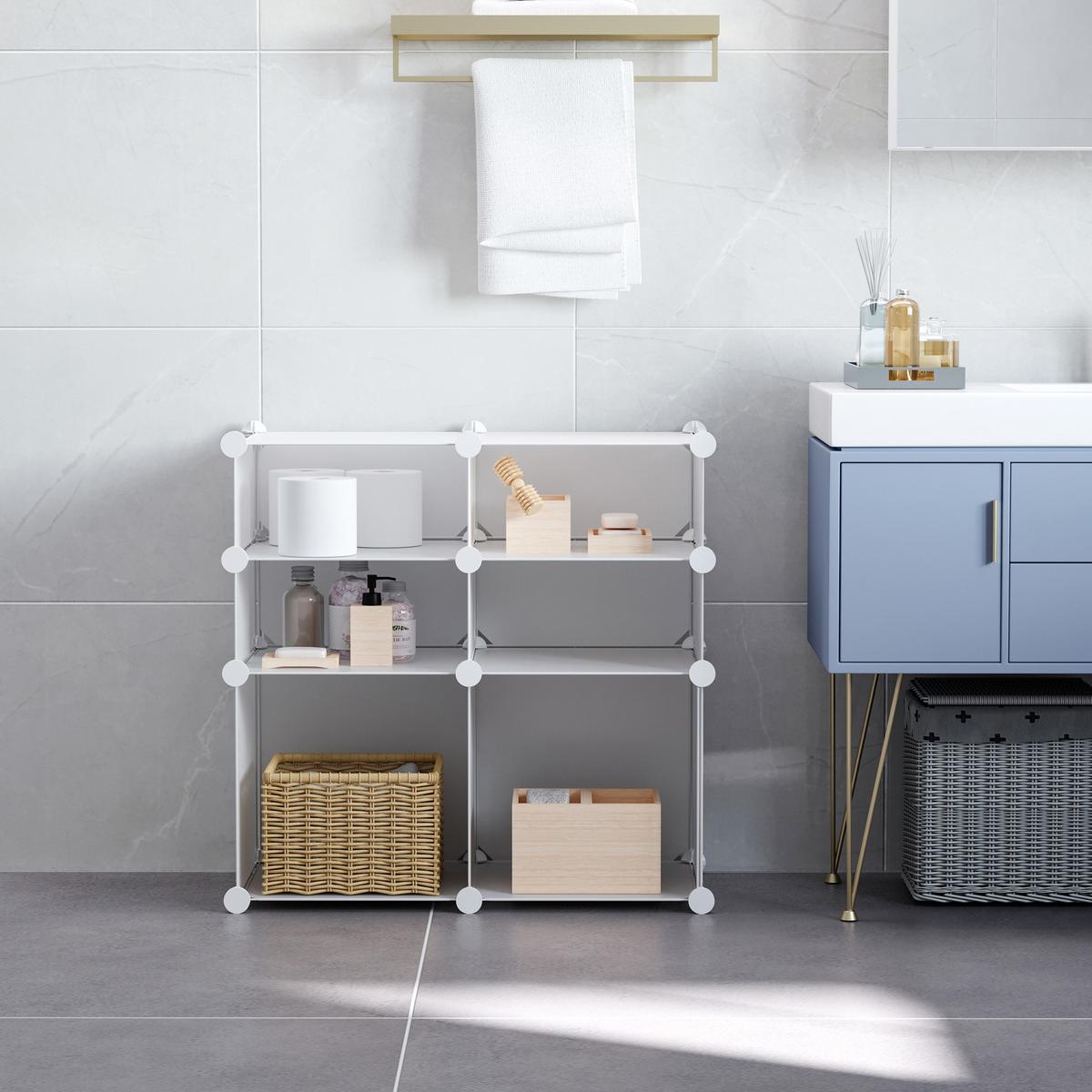 SCHUHSCHRANK, Kunststoff, Stahl, Weiß - Weiß, Kunststoff (37/73/75cm) - HOMCOM
