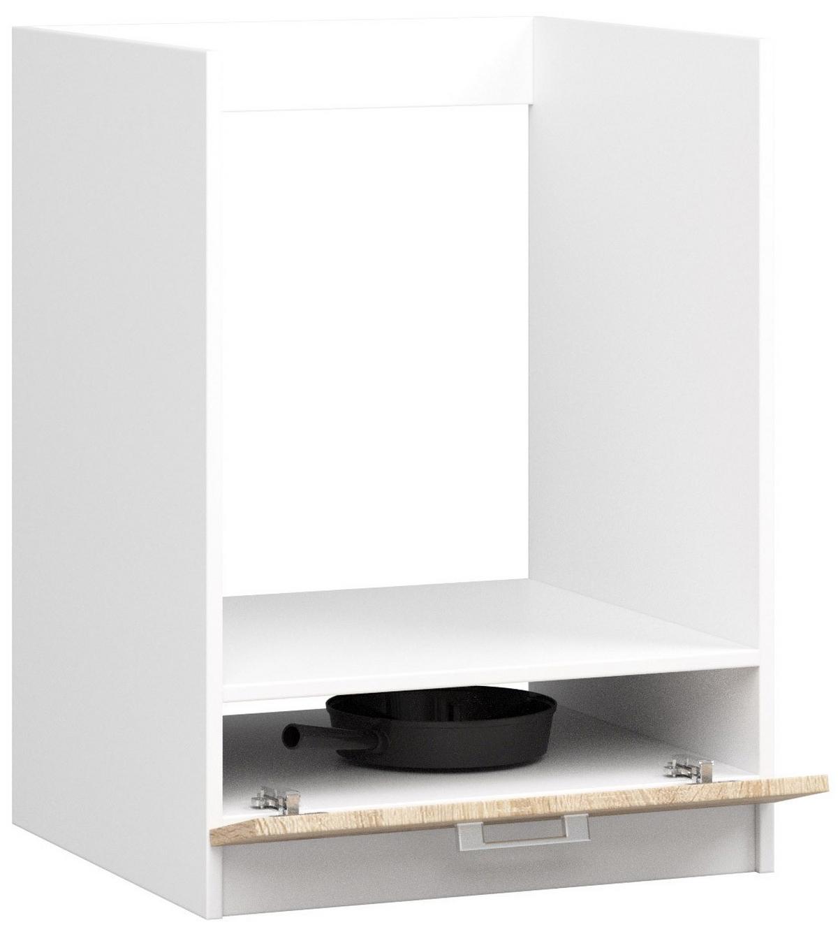 UNTERSCHRANK Weiß, Eiche Sonoma 82/60/55 - Weiß, Holzwerkstoff (60/82/55cm) - RAUMHIRSCH FURNITURE