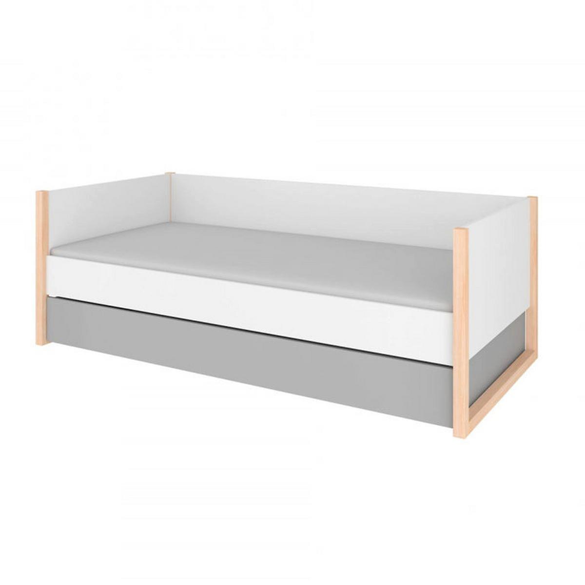 BETT 90/200 Grau - Grau, Holzwerkstoff (90/200cm) - Petits-meubles
