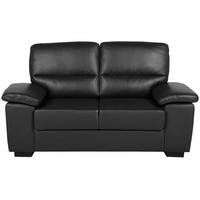 2-SITZER-SOFA Kunstleder Schwarz Vogar - Schwarz, Kunststoff/Textil (156/90/74cm) - Beliani
