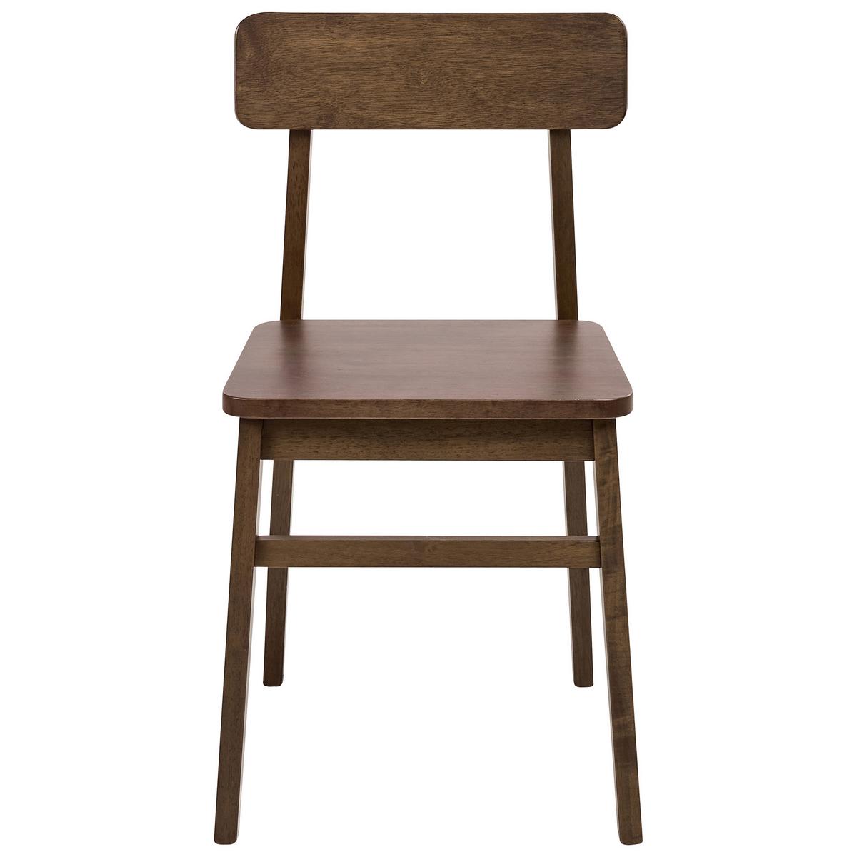 ESSZIMMERSTUHL 2er-Set Holz Dunkelbraun Gorre - Dunkelbraun, Holz (42/75/45cm) - Beliani
