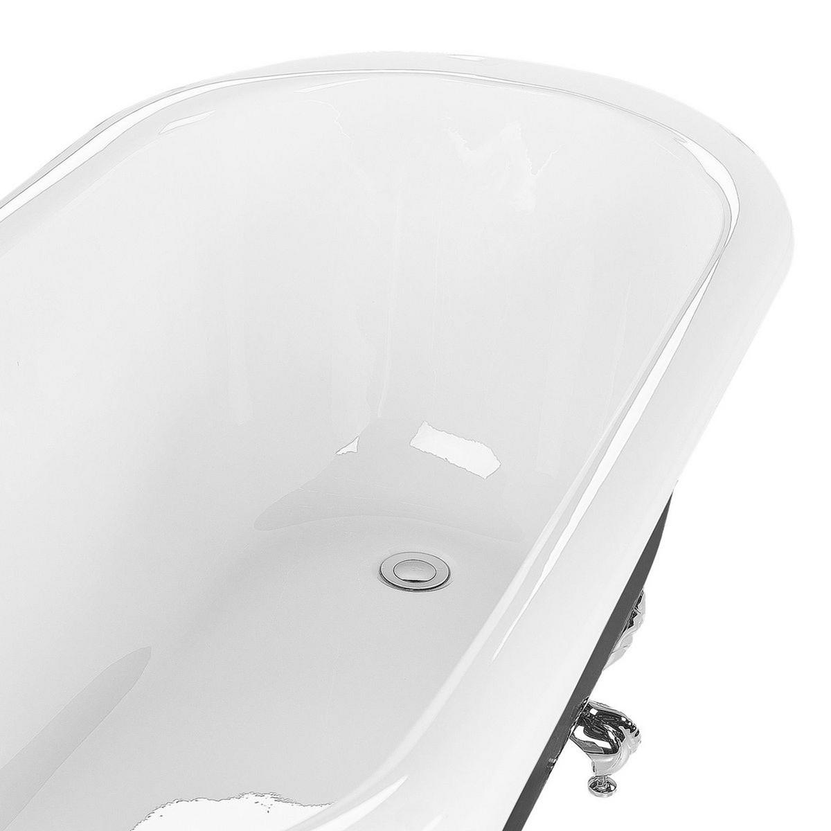 BADEWANNE FREISTEHEND 76x170x76 cm schwarz Cayman - Schwarz, Kunststoff (76/78/170cm) - Beliani