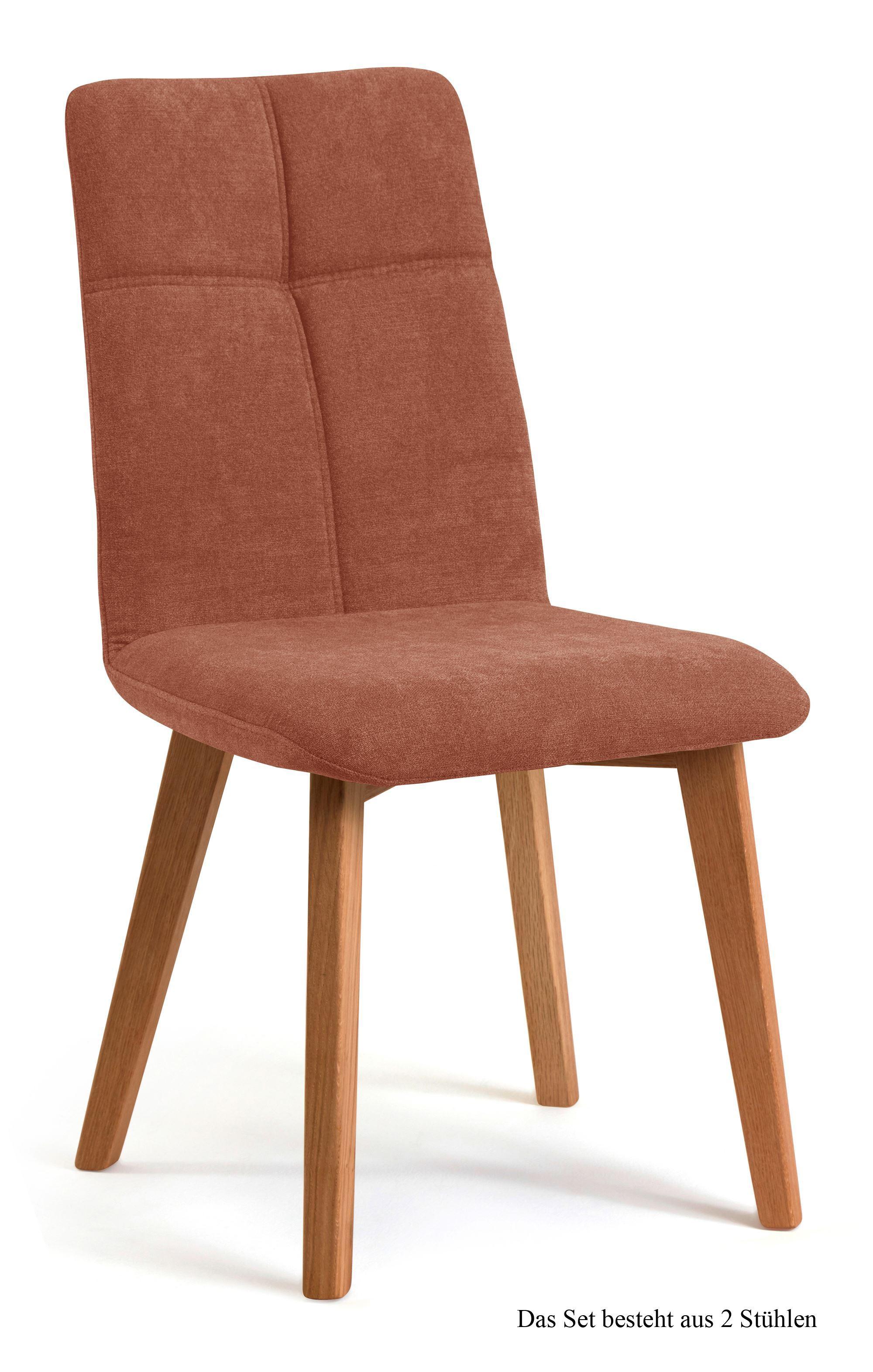 ESSZIMMERSTUHL (2er-Set) Dillian 47x92x60 Eiche geölt/Cognac - Cognac/Eichefarben, Kunststoff (60/92/47cm) - 58aufmkessel