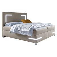 BOXBETT Delos LED - H3 - Kaschmir, Holz (160/200cm) - MIRJAN24