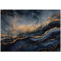 FOTOTAPETE Marmor Abstrakt Schwarz 312x219 cm - Multicolor, Papier (312/219cm) - Wallarena